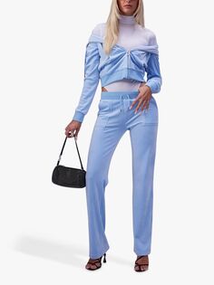 Спортивные брюки Del Ray Juicy Couture, пудрово-голубой