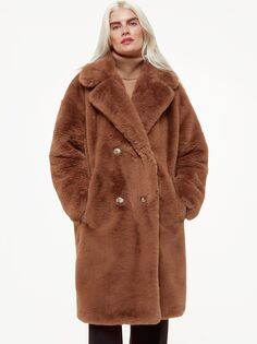 Пальто из искусственного меха Petite Teddy Whistles, коричневый