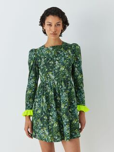 Мини-платье Prairie Sherwood Forest с принтом Laura Ashley из коллаборации с Laura Ashley Batsheva, зеленый