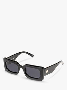L5000175 Солнцезащитные очки унисекс Oh Damn прямоугольной формы Le Specs, черный/серый