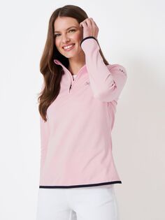 Джемпер для гольфа Core с полумолнией Crew Clothing, светло-розовый