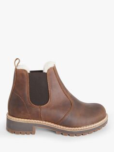 Кожаные водоотталкивающие ботинки челси Primrose John Lewis, темно коричневый