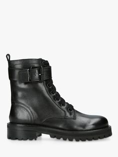 Южные кожаные байкерские ботинки на шнуровке KG Kurt Geiger, черный