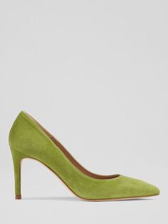 Замшевые туфли-лодочки Floret на шпильке L.K.Bennett, зеленый