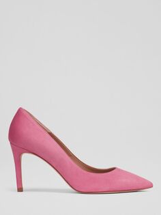 Замшевые туфли-лодочки Floret на шпильке L.K.Bennett, ярко-розовый