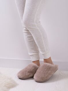 Туфли-мюлы Louise из овчины Just Sheepskin, норка