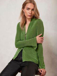 Прозрачная рубашка с длинным рукавом Mint Velvet, зеленый