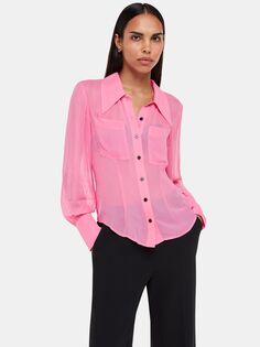 Рубашка Пенелопа с длинным рукавом Whistles, розовый