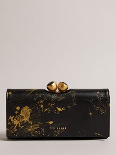 Кожаный кошелек Connise Constellation Ted Baker, черное золото
