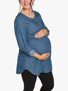 Джинсовая туника Roisin для беременных Frugi, синий