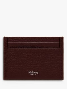 Классическая сумка для кредитной карты Continental маленького размера из зернистой кожи Mulberry, бычья кровь