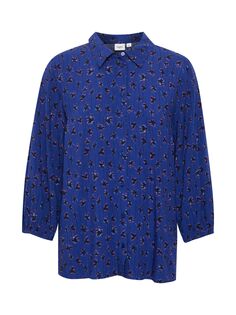 Рубашка повседневного кроя с рукавами 3/4 Palvai Saint Tropez, голубовато-черный