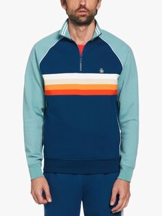 Спортивный топ Ponte на молнии 1/4 Original Penguin, посейдон синий