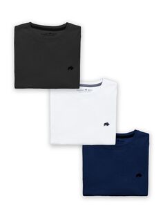 Классическая футболка из органического хлопка Raging Bull, черный/белый/темно-синий