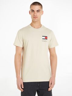 Узкая футболка с флагом Tommy Jeans Essential Tommy Hilfiger, серо-коричневый