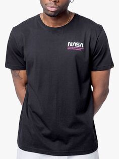 Футболка Skylab НАСА Alpha Industries, черный/пурпурный