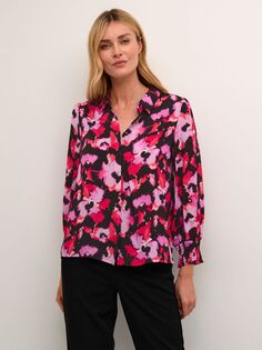 Рубашка с принтом Таня KAFFE, розовый увядший цветок