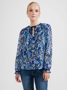 Блуза с длинными рукавами Sasha Hobbs, синий/мульти Hobb's