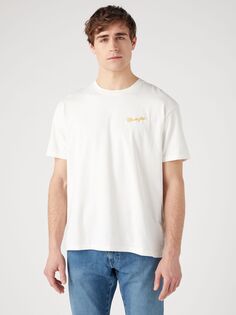 Винтажная футболка со слоганом Wrangler, изношенный белый