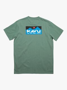 Прозрачная футболка Over Etch Art из органического хлопка KAVU, зеленый