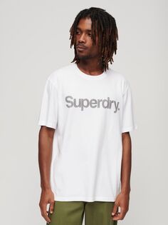 Свободная футболка с принтом City Superdry, белый