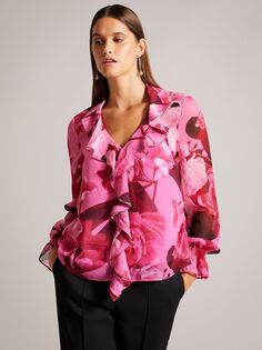 Блузка с рюшами Ted Baker, розовый