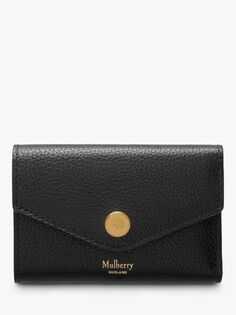 Складной кошелек из плотной кожи с несколькими картами Mulberry, черный