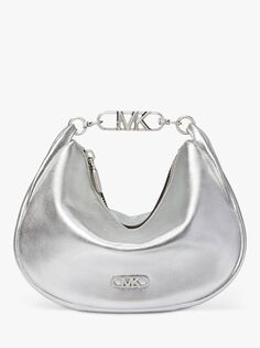 Кожаная сумка через плечо Kendall Michael Kors, серебряный
