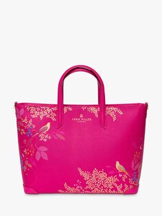 Средняя большая сумка Sara Miller, розовый челси