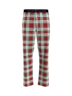 Фланелевые пижамные брюки Tommy Hilfiger, красный/мульти