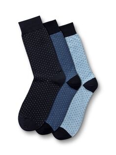 Хлопковые носки Micro Dash Charles Tyrwhitt, темно-синий/мульти