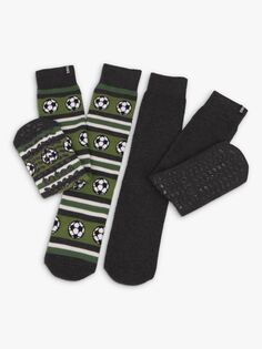 Оригинальные футбольные носки Toasties Slipper totes, черный/мульти