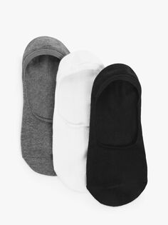 Низкие мужские носки John Lewis ANYDAY, серый/белый/черный