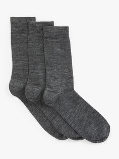 Мужские носки из смеси шерсти John Lewis, серый