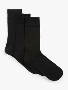 Мужские носки из смеси шерсти John Lewis, черный