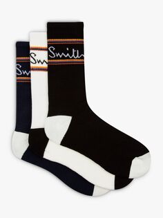 Носки с фирменным логотипом Artist Stripe Paul Smith, белый черный