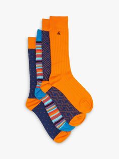 Бамбуковые носки с узором Swole Panda, оранжевый/синий/мульти