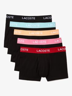 Боксеры с контрастным поясом Lacoste, черный/мульти