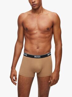 Трусы из смесового хлопка BOSS Power HUGO BOSS, черный/белый/бежевый