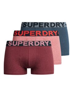 Трусы из смеси органического хлопка Superdry, красный/индиго