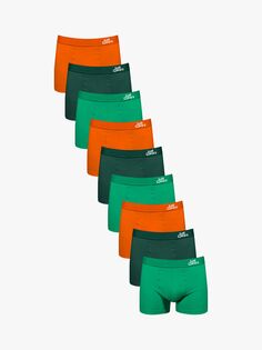 Активные боксеры JustWears, оранжевый/темно-зеленый/светло-зеленый