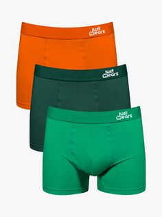 Профессиональные боксеры JustWears, оранжевый/темно-зеленый/светло-зеленый