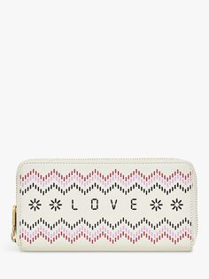 Большой кошелек на молнии Fair Isle Radley, мел