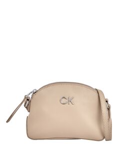 Сезонная сумка через плечо с логотипом Calvin Klein, серебряная норка