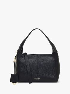 Сумка Hillgate Place из зернистой кожи среднего размера Radley, черный