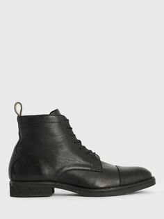 Кожаные ботинки Drago на шнуровке AllSaints, черный