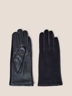 Кожаные перчатки Люси White Stuff, чистый черный