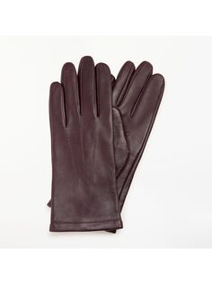 Женские кожаные перчатки на флисовой подкладке John Lewis, бордовый