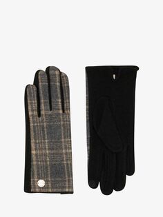 Перчатки из смесовой шерсти Kumi в клетку с принтом Unmade Copenhagen, арт-серый/бежевый