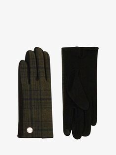 Перчатки из смесовой шерсти Kumi в клетку с принтом Unmade Copenhagen, арт-зеленый/черный